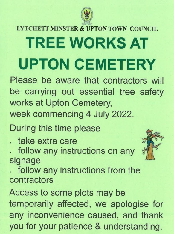 Tree Works at Upton cemetery