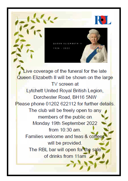 RBL Funeral of HM Queen Elizabeth II
