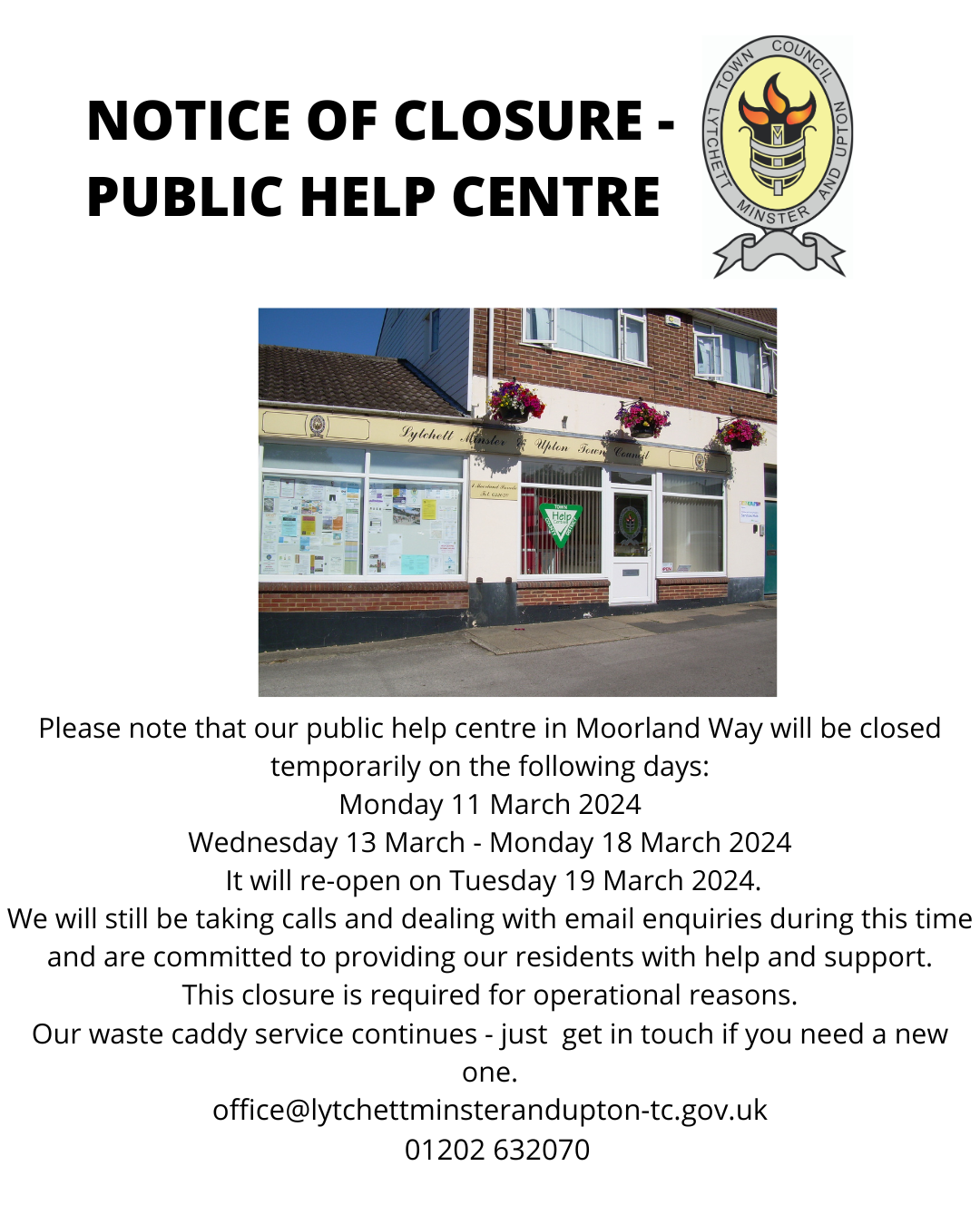 Help Centre Closure