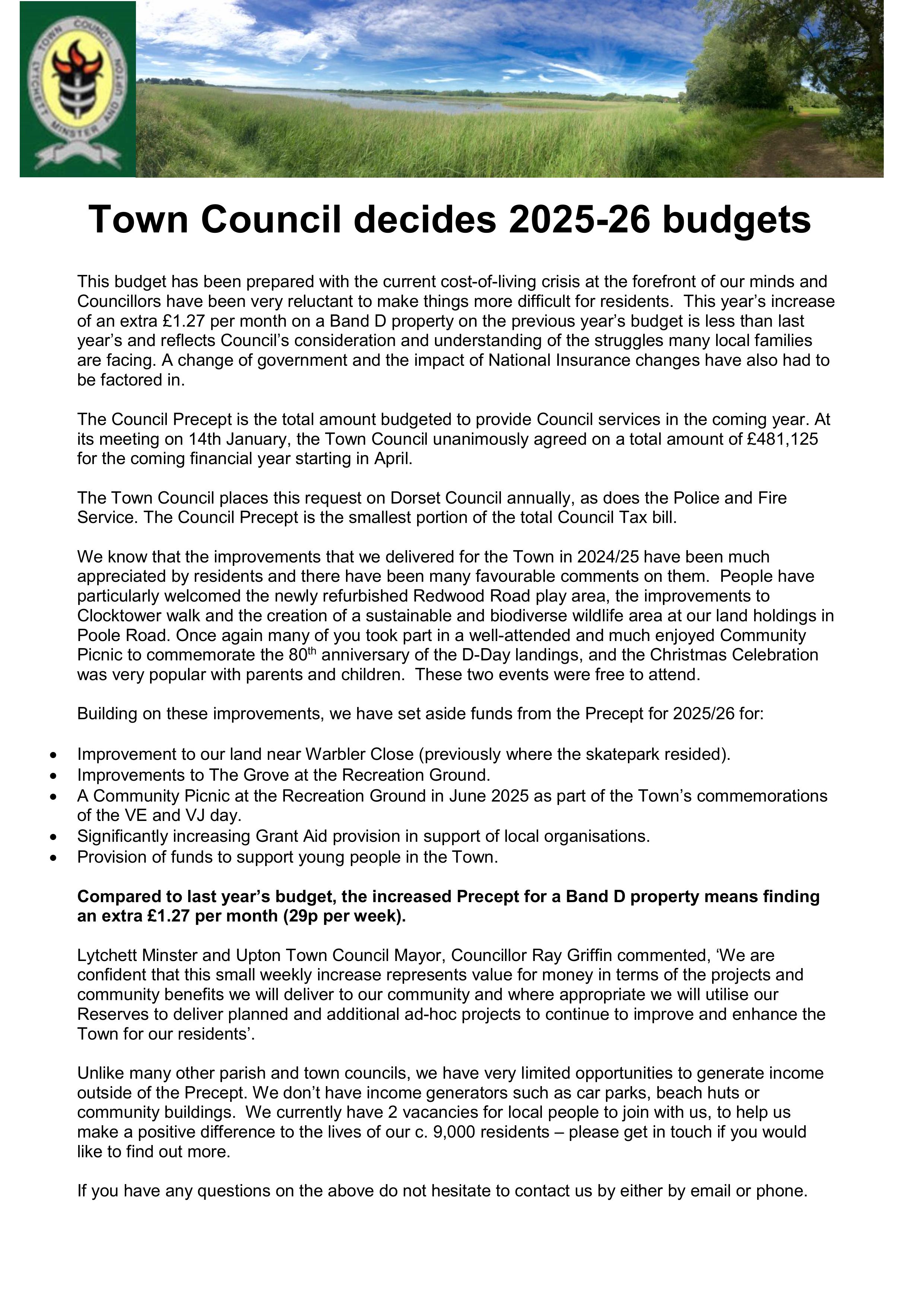 LMUTC Budget 25/26